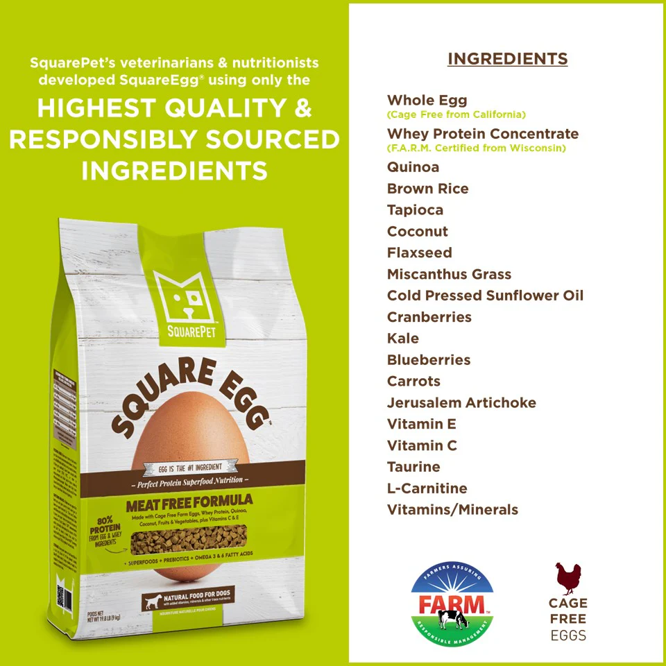 SquarePet - Dry Dog Food - Square Egg