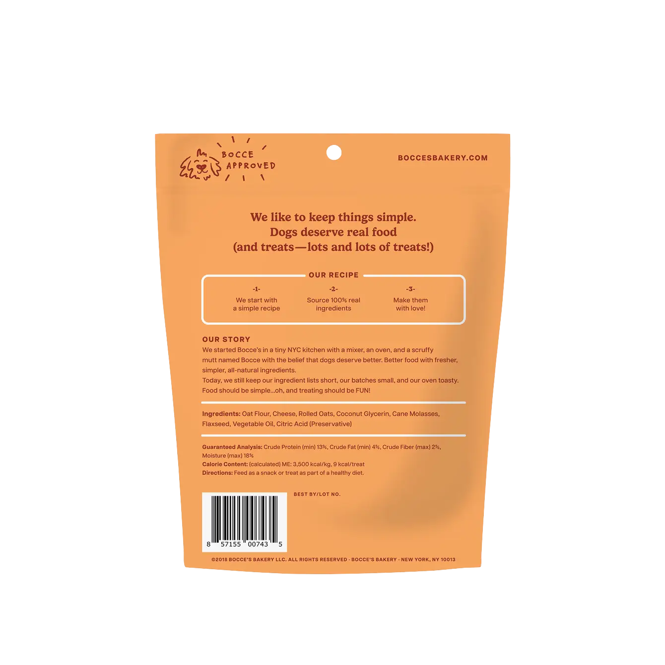 Bocce's Bakery - Cheese Soft & Chewy Treats - 6oz