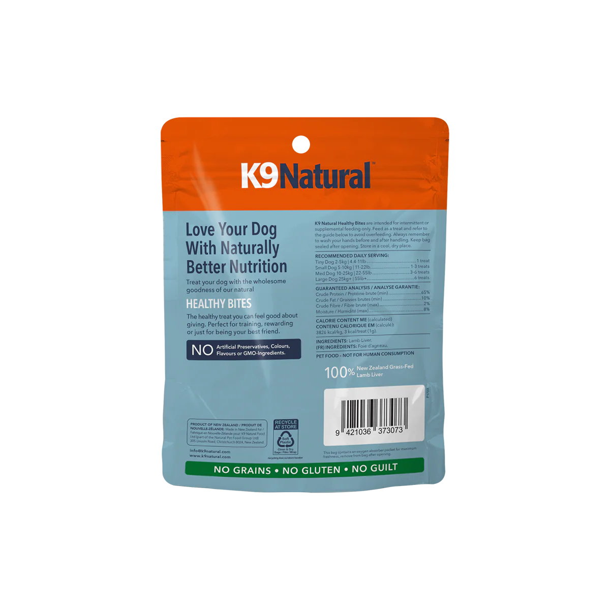 K9 Natural - Lamb Liver Healthy Bites Dog Treats