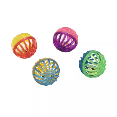 Coastal - Turbo Assorted Ball Cat Toys - Lattice 1.5" 4 Pack