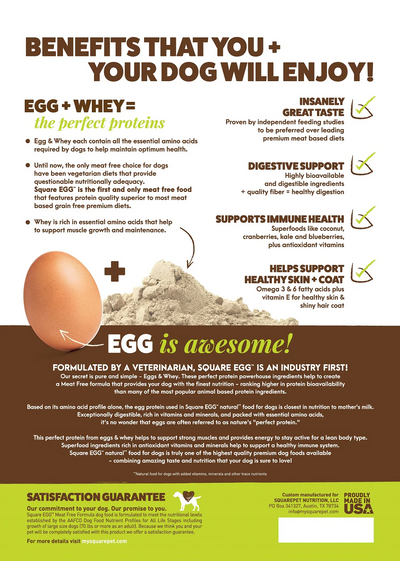 SquarePet - Dry Dog Food - Square Egg