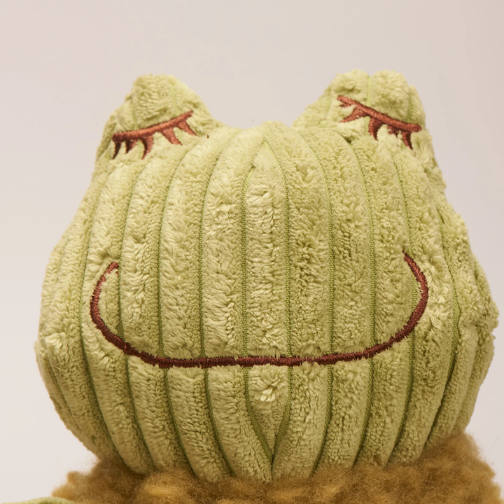 HuggleHounds - Fiona Frog HuggleFleece FlufferKnottie Plush Dog Toy