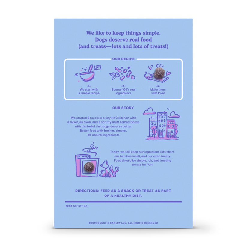 Bocce's Bakery - PB & Blueberry Crispies - 10oz