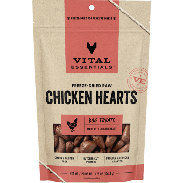 Vital Essentials - Freeze-Dried Dog Treats - Chicken Hearts