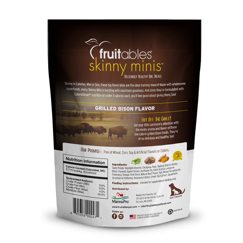 Fruitables - Grilled Bison - Skinny Minis Treats