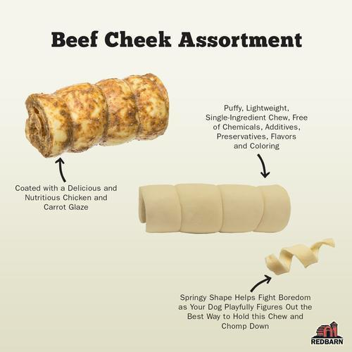 Redbarn - Glazed Beef Cheek Roll - Chicken And Carrot Flavor