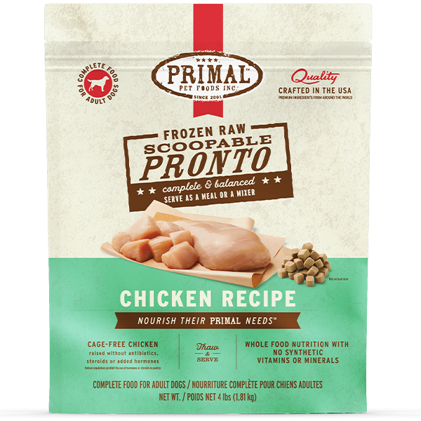 Primal - Frozen Dog Raw Pronto - 4 lb