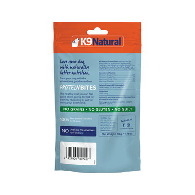 K9 Natural - Lamb Lung Protein Bites Dog Treats