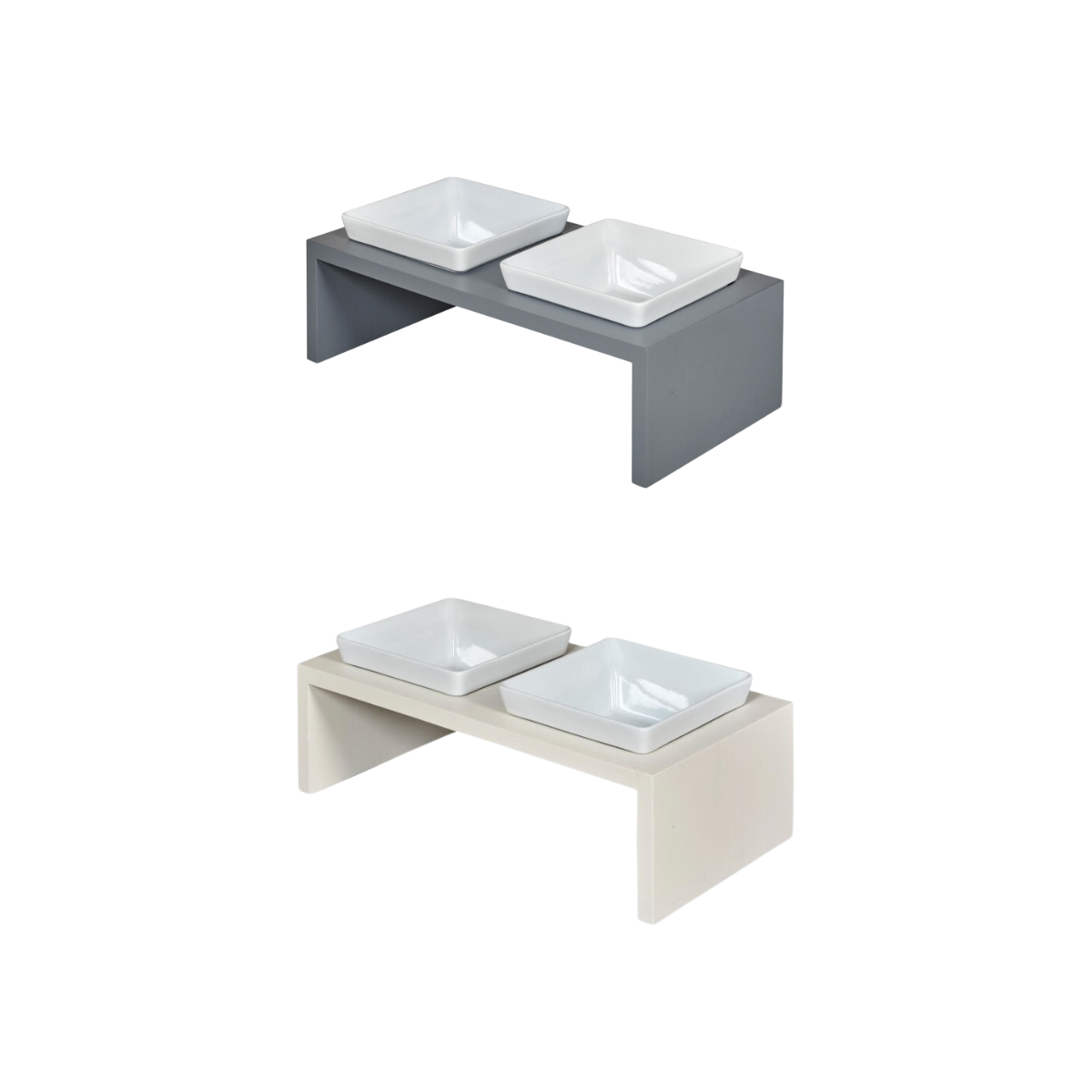 Bowsers - Raised Double Wood Feeder