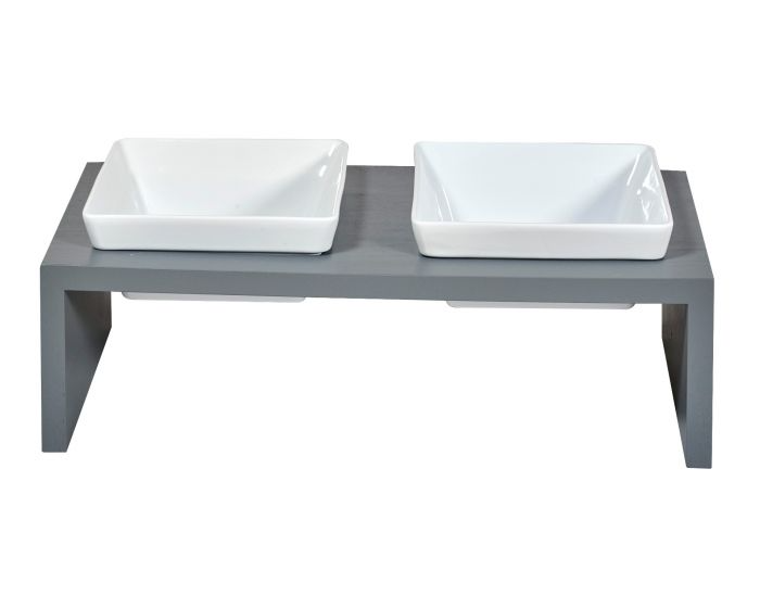 Bowsers - Raised Double Wood Feeder