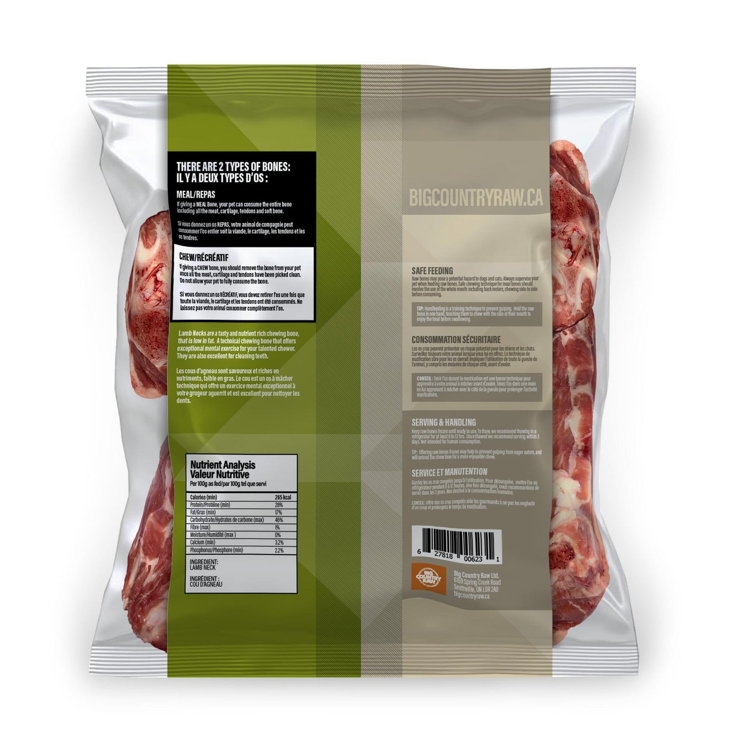 Big Country Raw - Lamb Neck Bone - 2lb