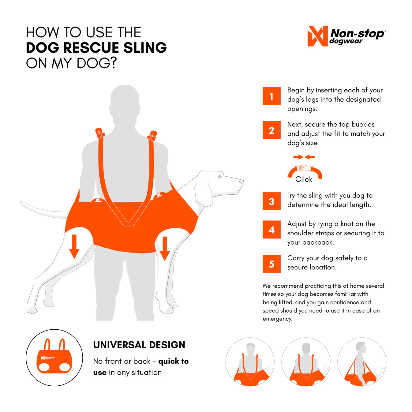 Non-stop Dogwear - Dog Rescue Sling