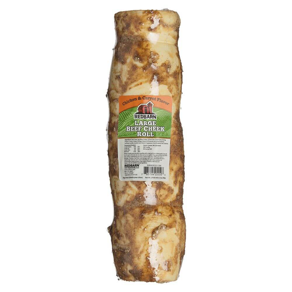 Redbarn - Glazed Beef Cheek Roll - Chicken And Carrot Flavor