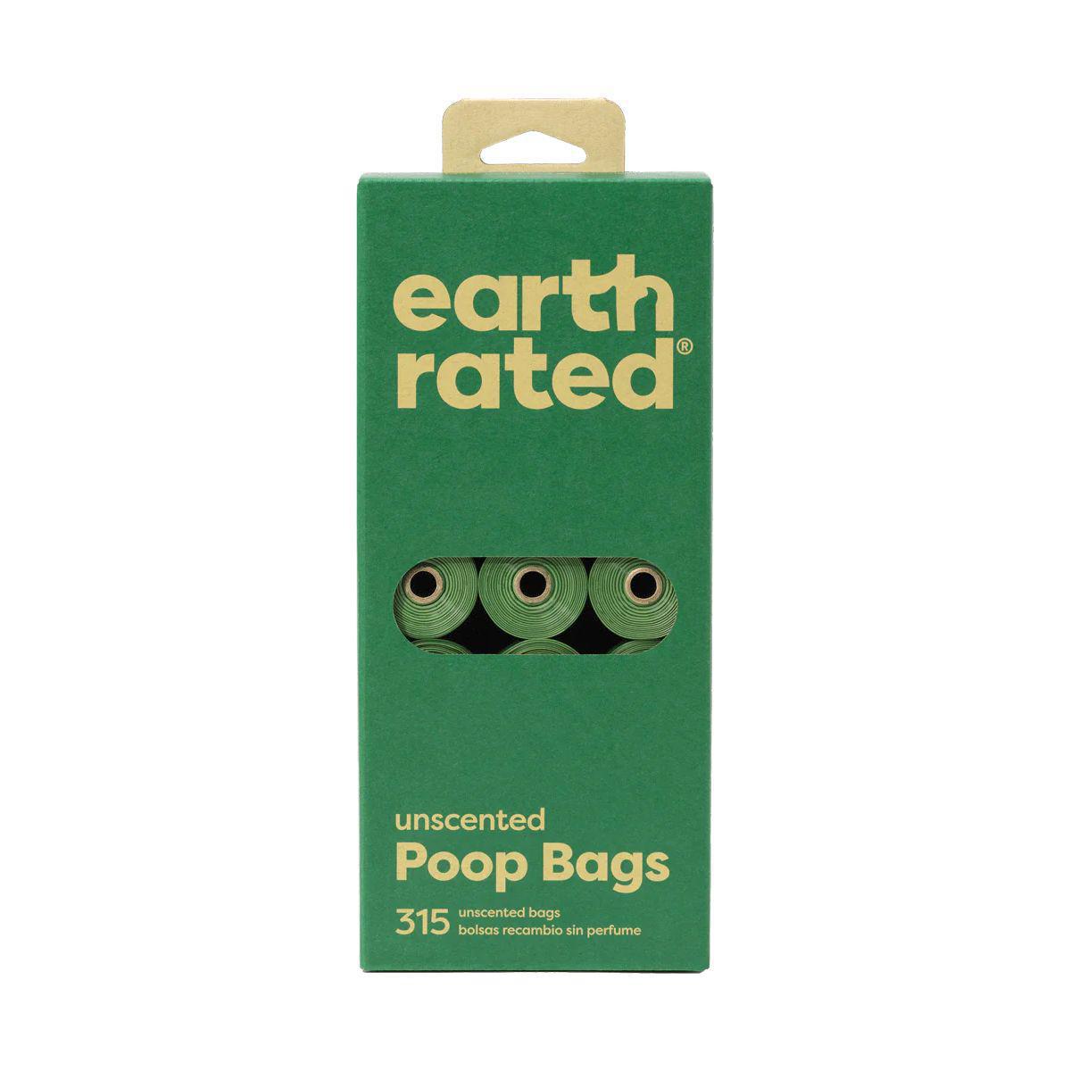Earth Rated - 21Rolls 315 Bags Unscented Poop Bags - PARACHUTES FOR PETS ONLY