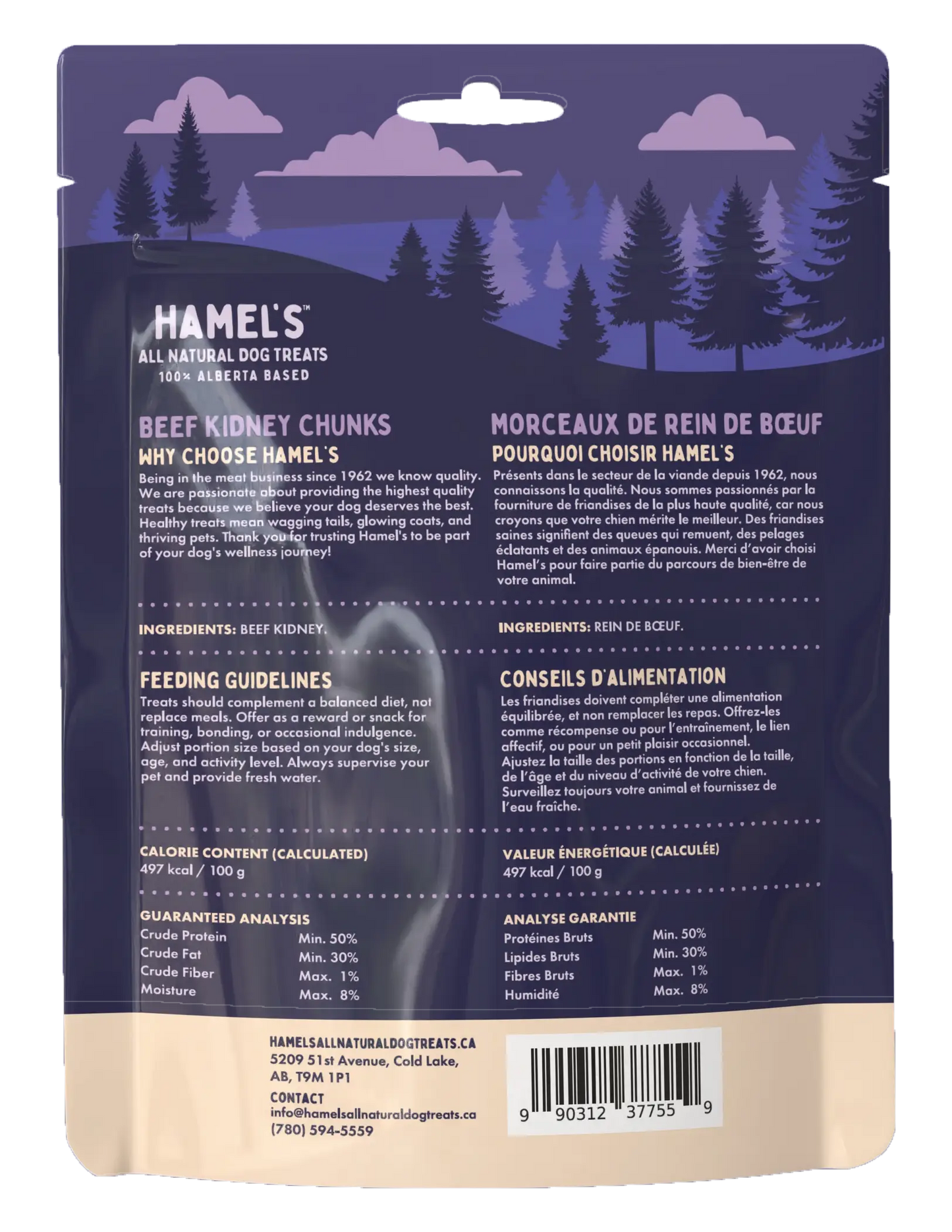 Hamel's - Freeze-Dried Beef Kidney Chunks - Dog Treats