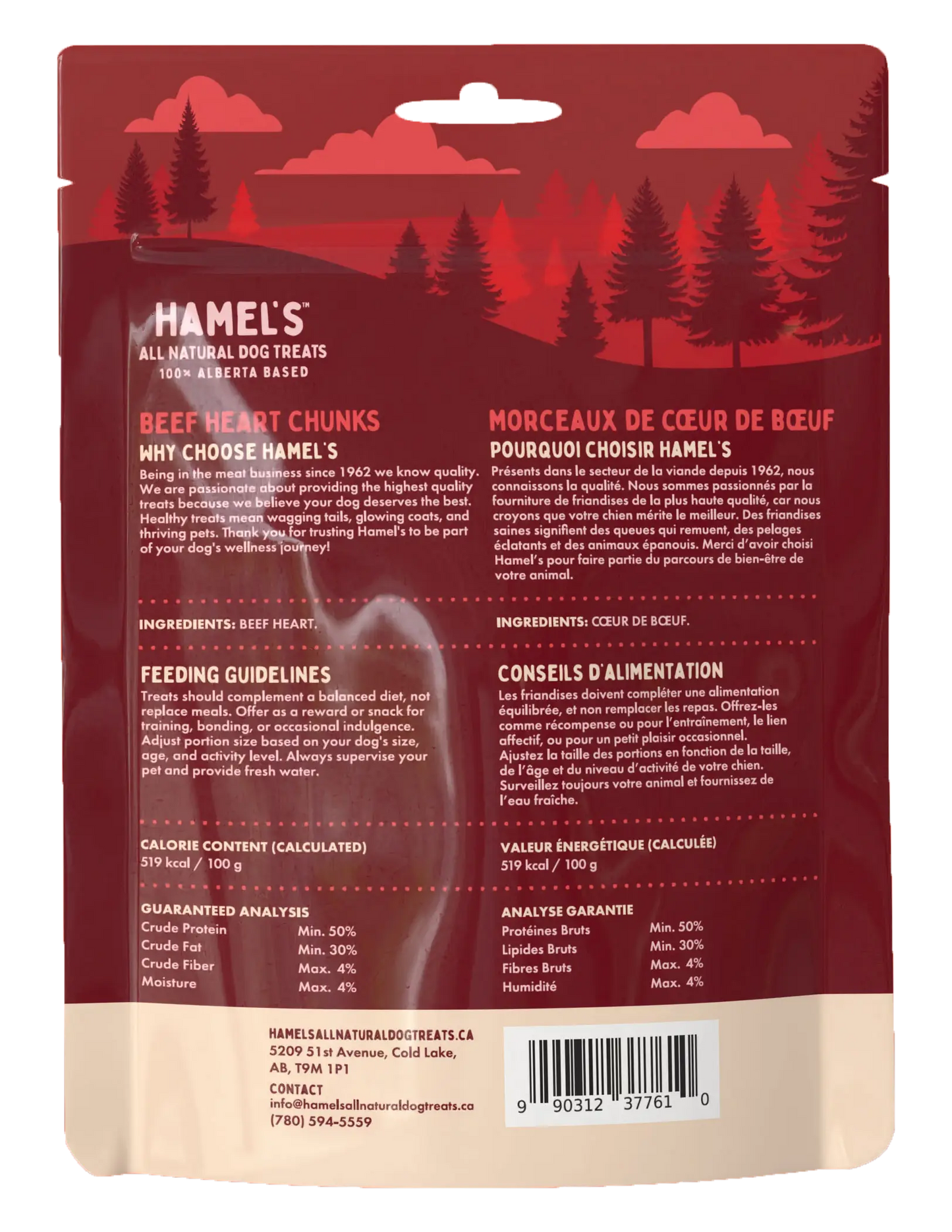 Hamel's - Freeze-Dried Beef Heart Chunks - Dog Treats