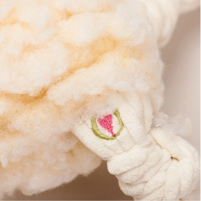 HuggleHounds - Louise Lamb HuggleFleece FlufferKnottie Plush Dog Toy