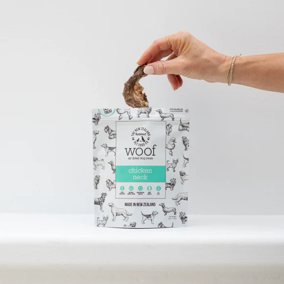NZ Natural Pet Food Co - WOOF Air Dried Treats - Chicken Neck
