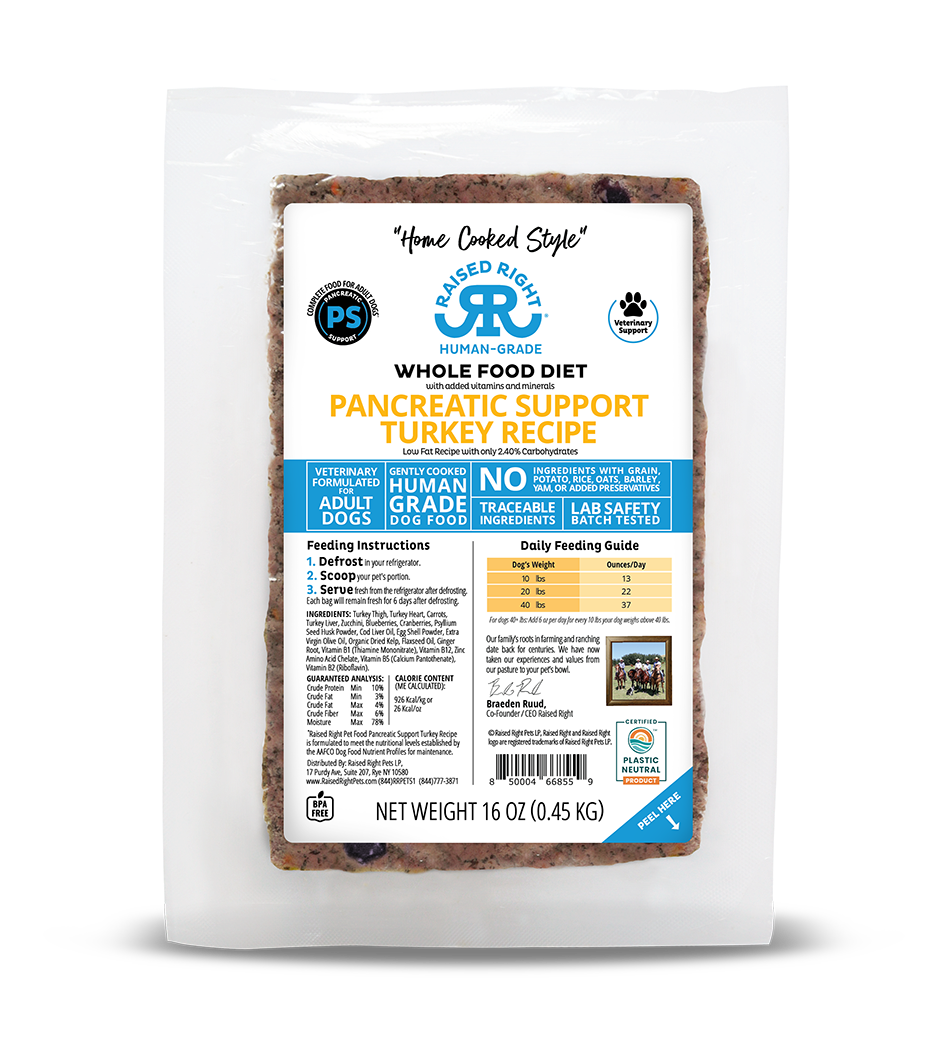 Raised Right - Frozen Gently Cooked Veterinary Support Recipes