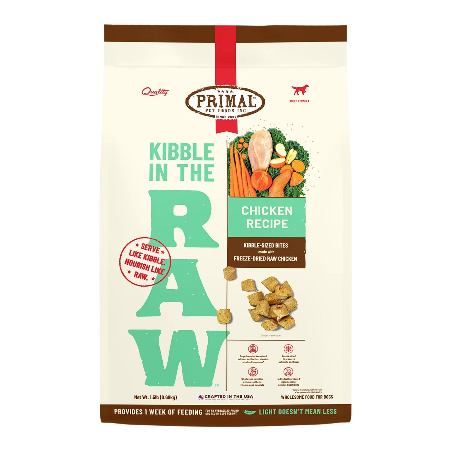 Primal - Kibble In The Raw - Freeze-Dried Dog Food