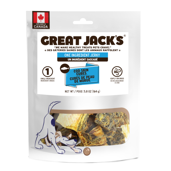 Great Jack's - Cod Skin Cubes Dog Treats