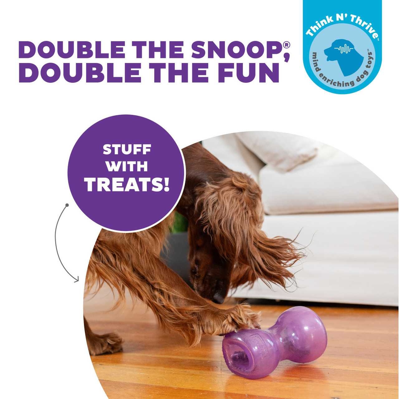 Planet Dog - Double Snoop Stuffer Dog Toy