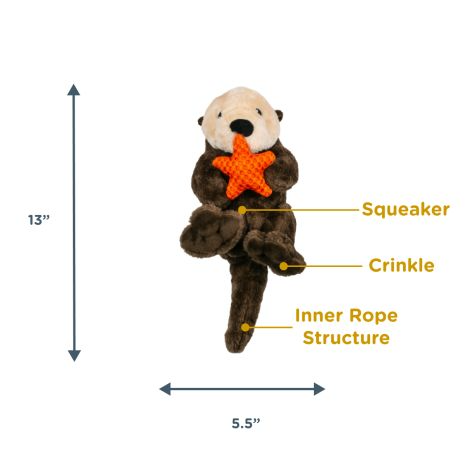 Tall Tails - Otter Rope Body Dog Toy 13"