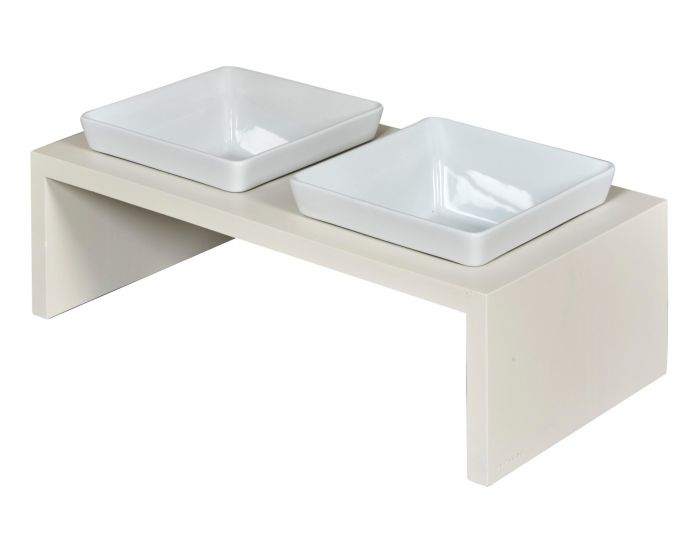 Bowsers - Raised Double Wood Feeder