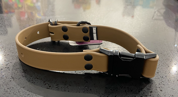 DogDog Goose Biothane Collar - Coyote Brown with Black Buckle