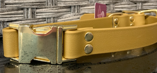 DogDog Goose Biothane Collar - Gold with Gold Buckle