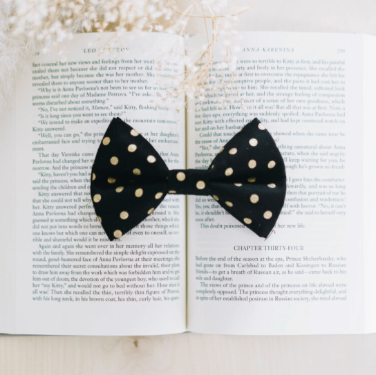 Darling Dear - Black and Gold Dots