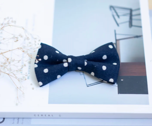Darling Dear - Navy Cream Dots