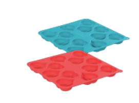 Messy Mutts - 2Pk Silicone Bake & Freeze Treat Making Mold Heart Shaped