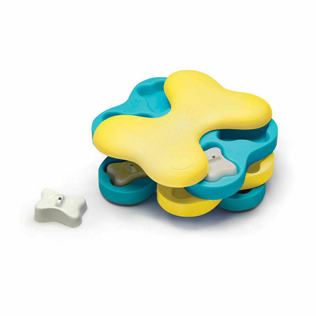 NINA OTTOSSON BY OUTWARD HOUND Tornado Puzzle Game Dog Toy, Yellow 