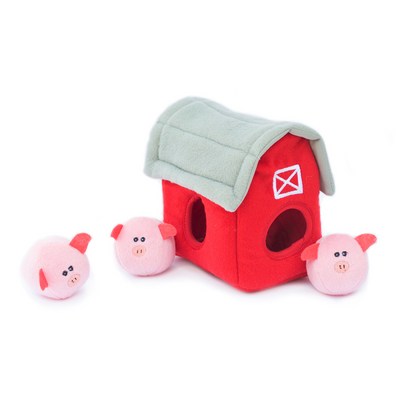 Zippy Paws - Pig Barn Burrow Toy