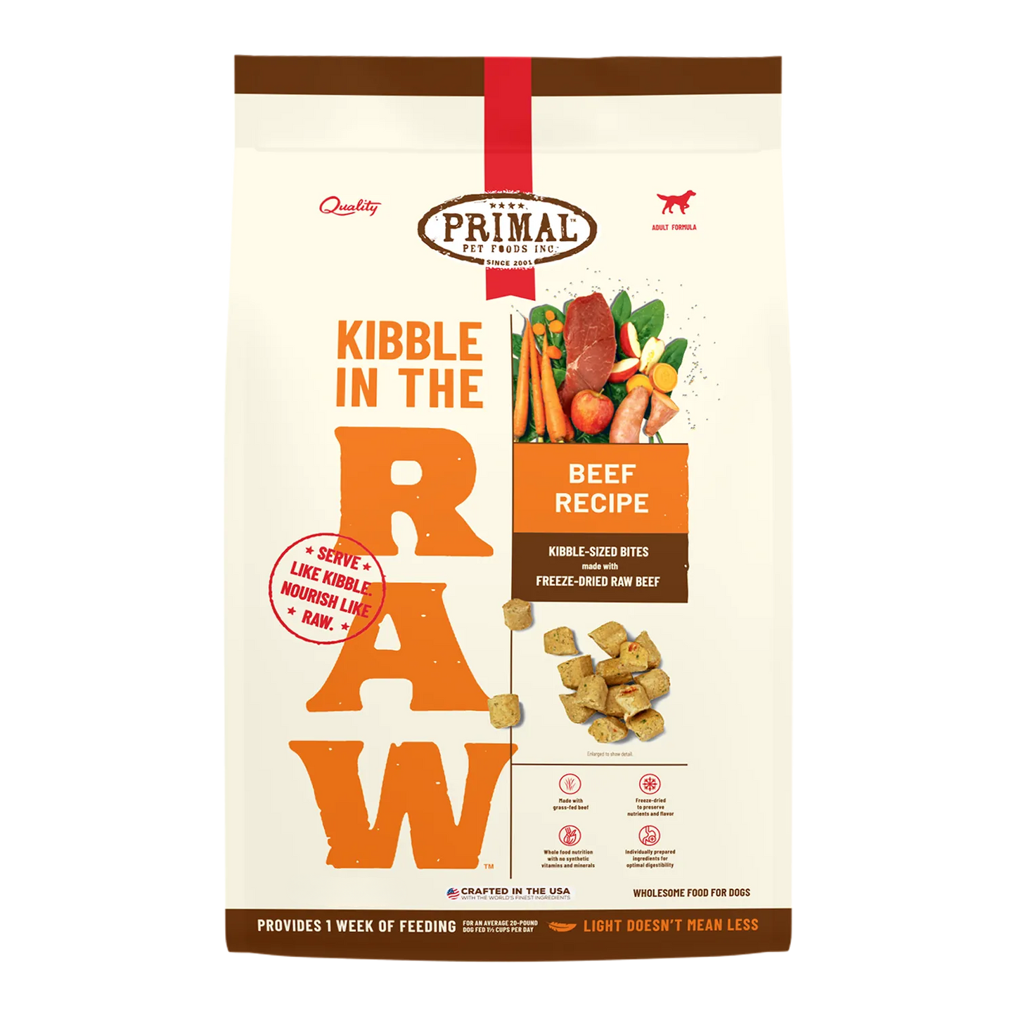 Primal - Kibble In The Raw - Freeze-Dried Dog Food