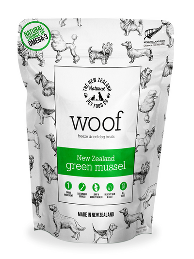 NZ Natural Pet Food Co - WOOF Freeze Dried Treats - Green Lipped Mussels