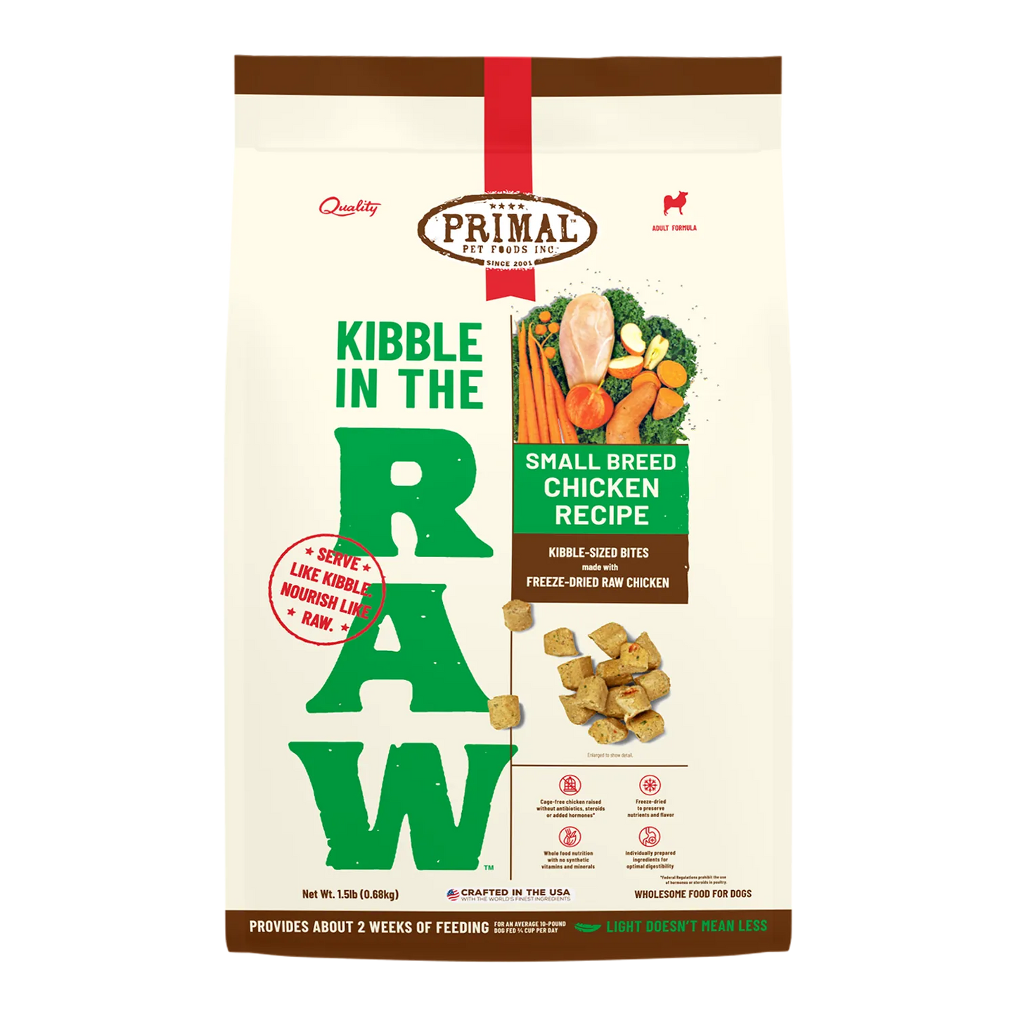 Primal - Kibble In The Raw - Dry Dog Food
