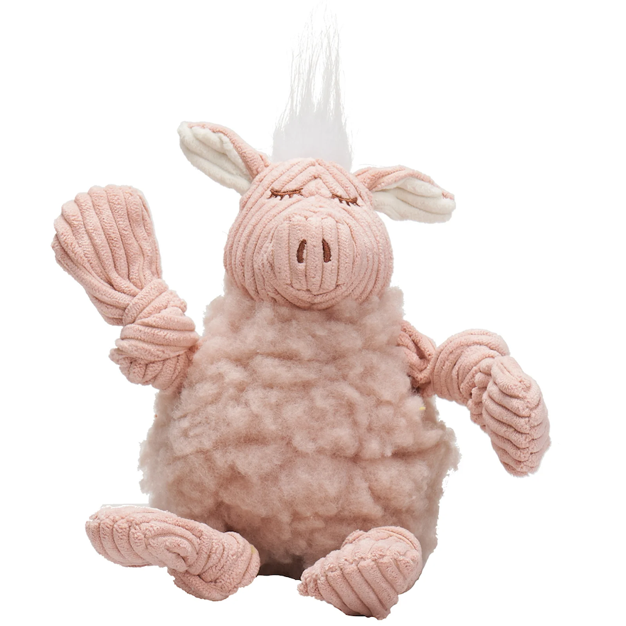 HuggleHounds - Penelope Pig HuggleFleece FlufferKnottie Plush Dog Toy