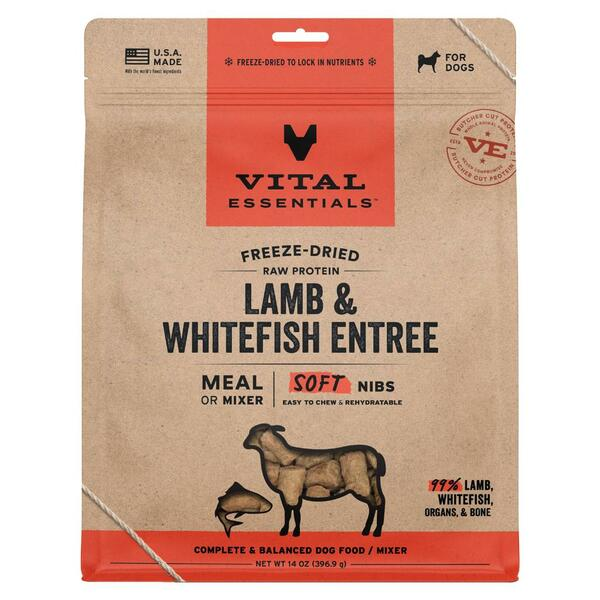 Vital Essentials - Freeze-Dried Dog Entree & Mixer - Soft Nibs
