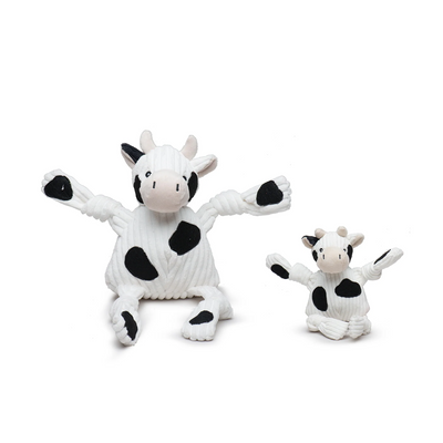 HuggleHounds - Dottie Cow Knottie Plush Dog Toy