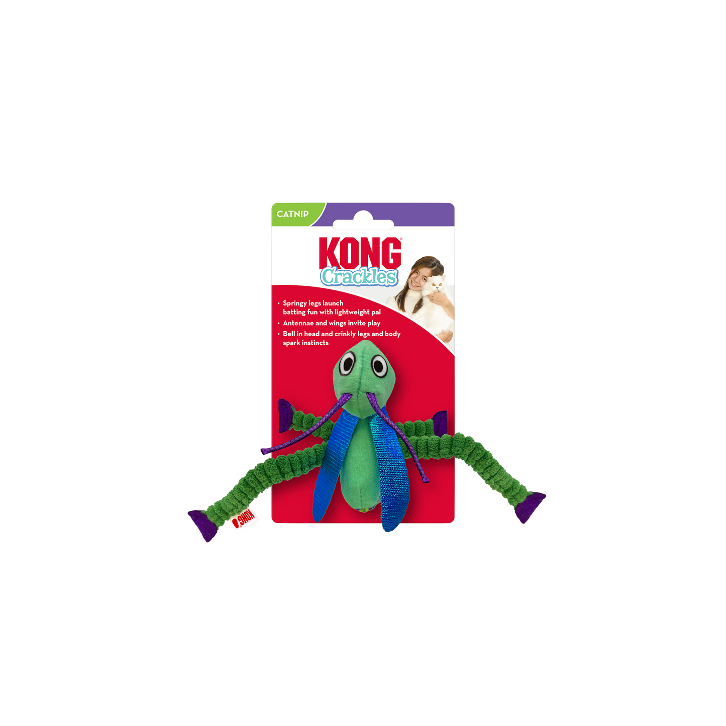 Kong - Cat Toys - Crackles - Grasshopper