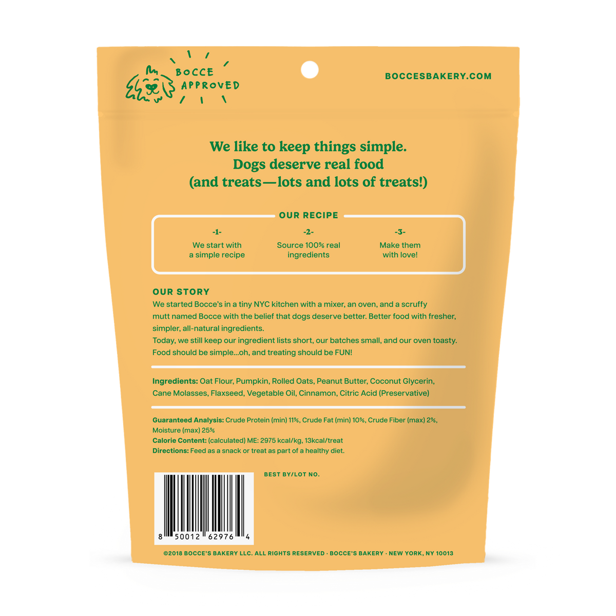 Bocce's Bakery - Pumpk'n Spice Soft & Chewy Treats - 6oz