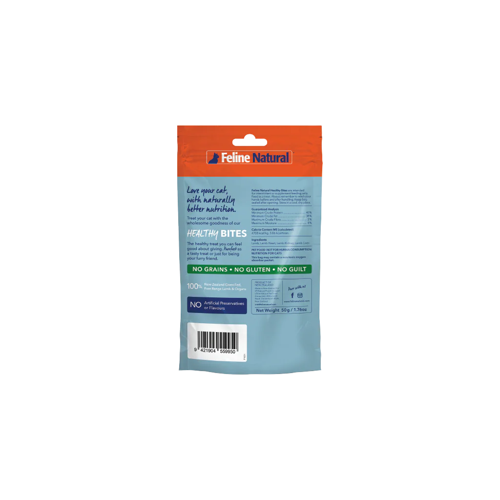 Feline Natural - Lamb Healthy Bites - Cat Treats