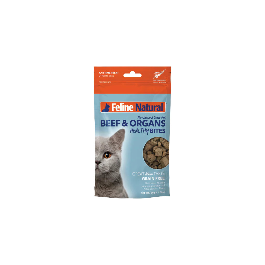 Feline Natural - Beef Healthy Bites - Cat Treats