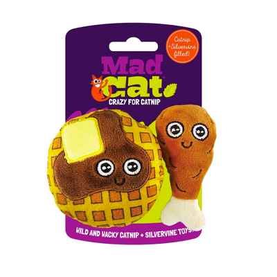 Mad Cat - Chicken and Waffles Twin Pack Catnip Cat Toy