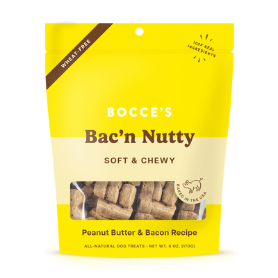 Bocce's Bakery - Bac'n Nutty Soft & Chewy Treats - 6oz