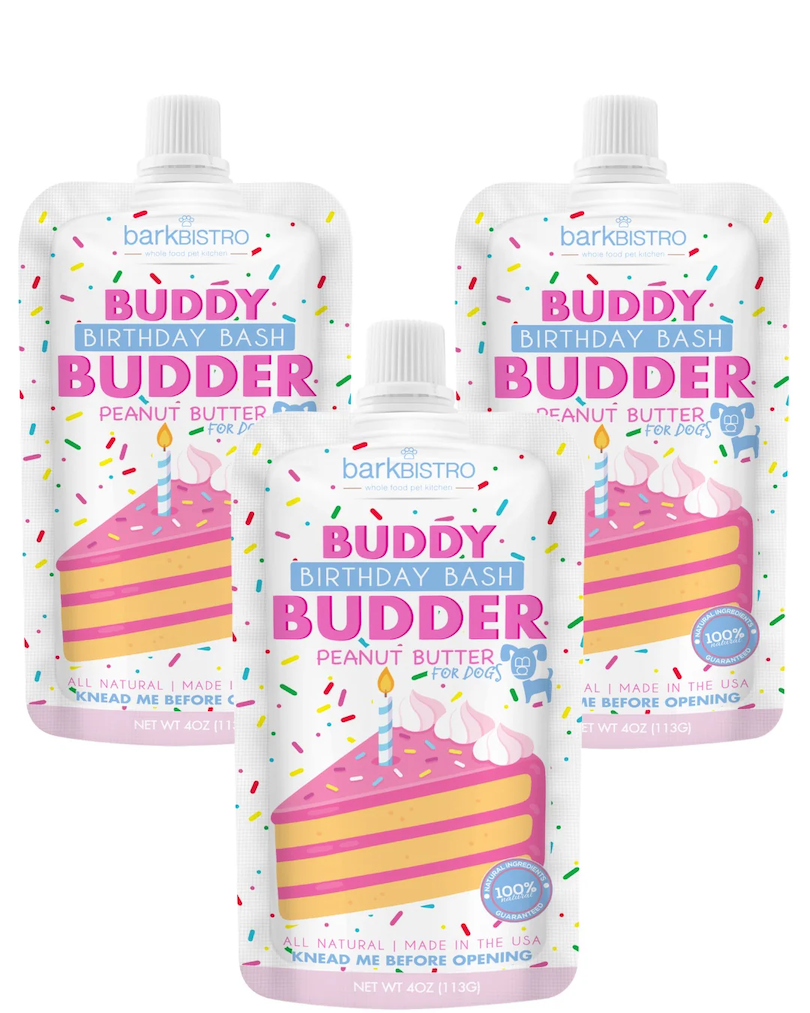 Bark Bistro - Birthday Bash Buddy Budder Peanut Butter Squeeze Pack