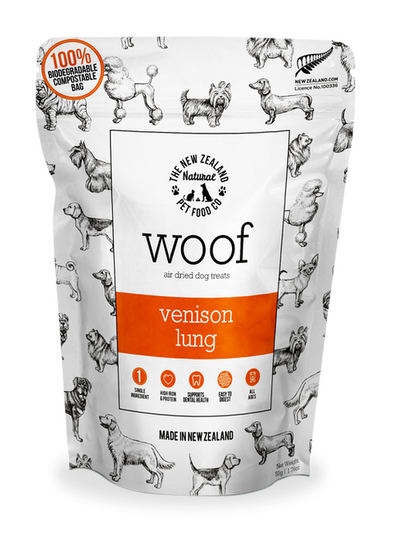 NZ Natural Pet Food Co - WOOF Freeze Dried Treats - Venison Lung