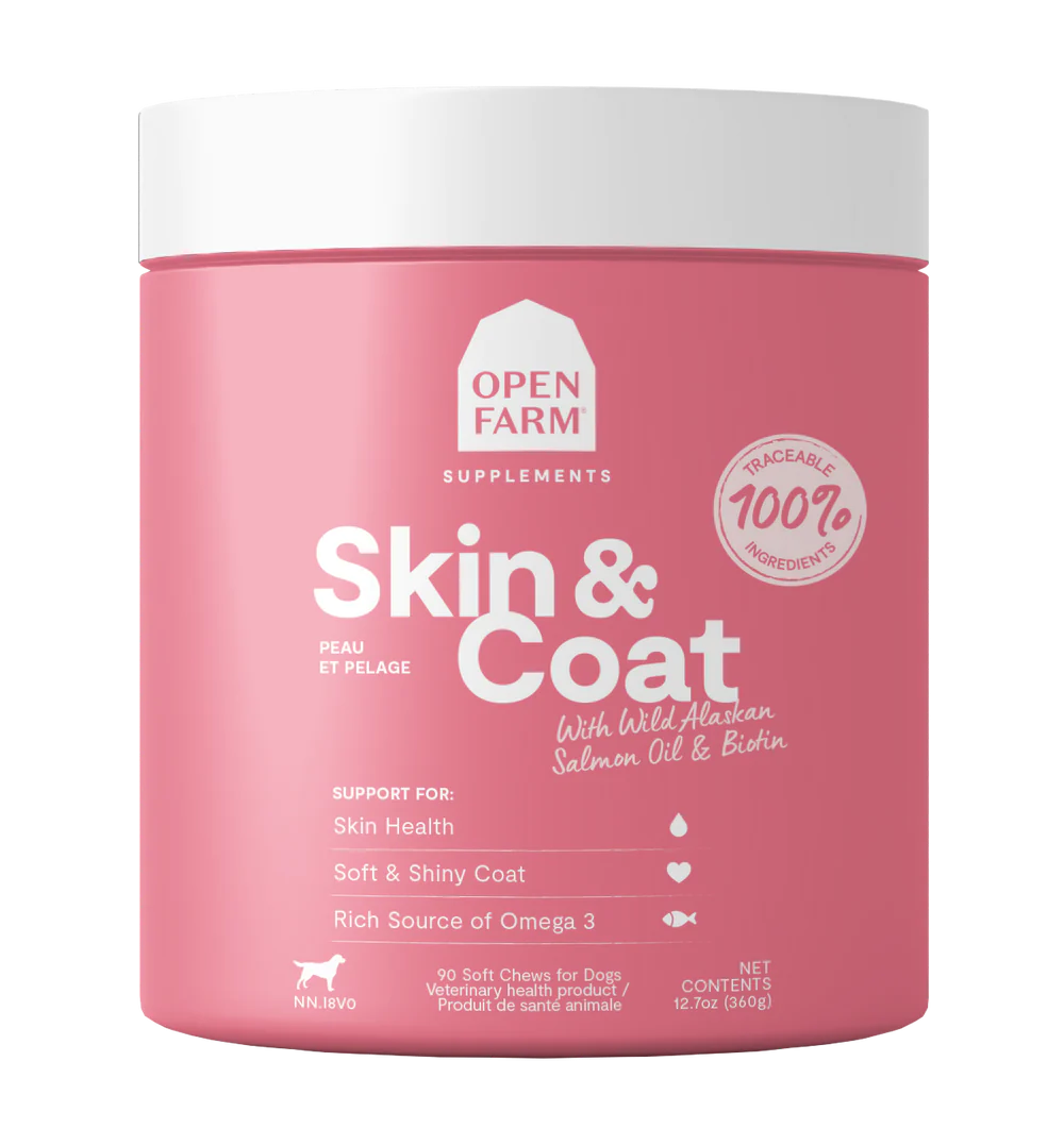 Open Farm - Dog Supplement Skin & Coat Chews - 90 ct